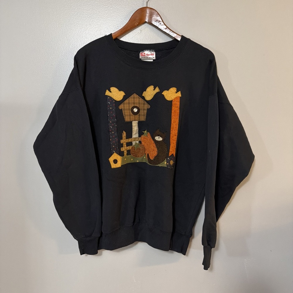 vtg fall sweatshirt Hanes USA Size XL Autumn Teacher Cottage